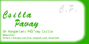 csilla pavay business card